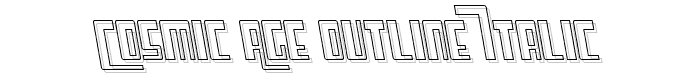 Cosmic Age Outline Italic font